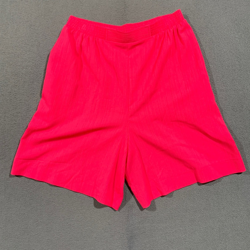 JG Petite by Joyce Shorts Womens 14 Hot Pink Vintage 90s High Waist Pockets